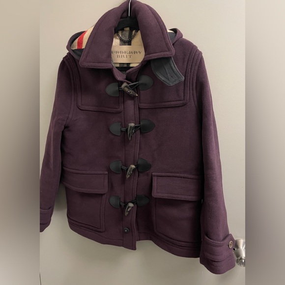 Purple Hooded Coat BUrberry